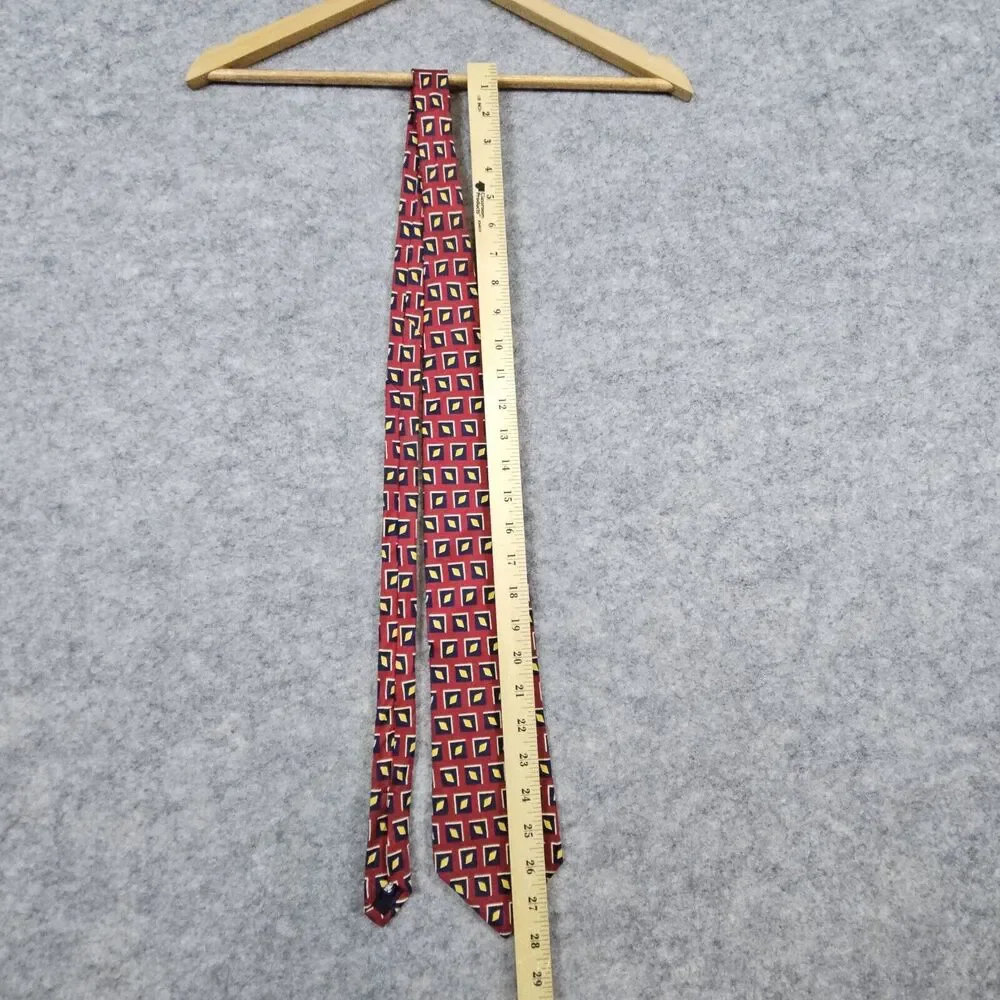 Burberry's Of London Necktie Geometric 100% Pure‎ Silk Hand Sewn USA 4